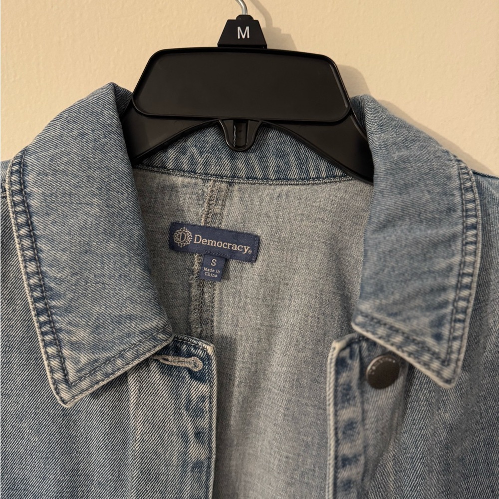 Revolve Vintage Denim Jacket 90s Oversized Baggy Trucker Coat - Picture 3 of 6